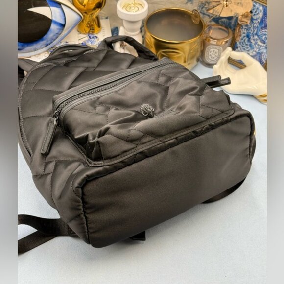 🆕 KURT GEIGER LONDON 🧿 NWOT Recycled Nylon Drench Zip Backpack, Black Nylon - Picture 10 of 16